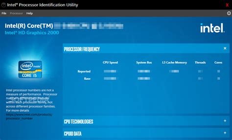 Free download of Portable Intel Processor Identification Utility 6.
